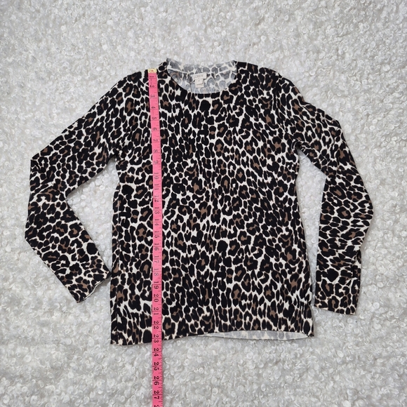 J.Crew Tippi Leopard Print Sweater XS Animal Print Pullover - Picture 5 of 7